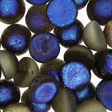 DOME Beads 12x7mm Etched Azuro Full x 5ks