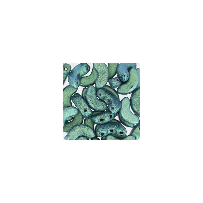 Arcos® by Puca® 10x5mm Green Turquoise Metallic Mat x 10g