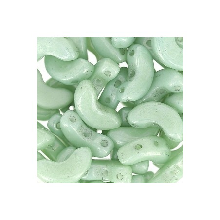 Arcos® by Puca® 10x5mm Opaque Light Green Ceramic Look x 10g