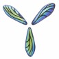 Dagger Beads 5x16mm Jet Laser Wing x 25ks