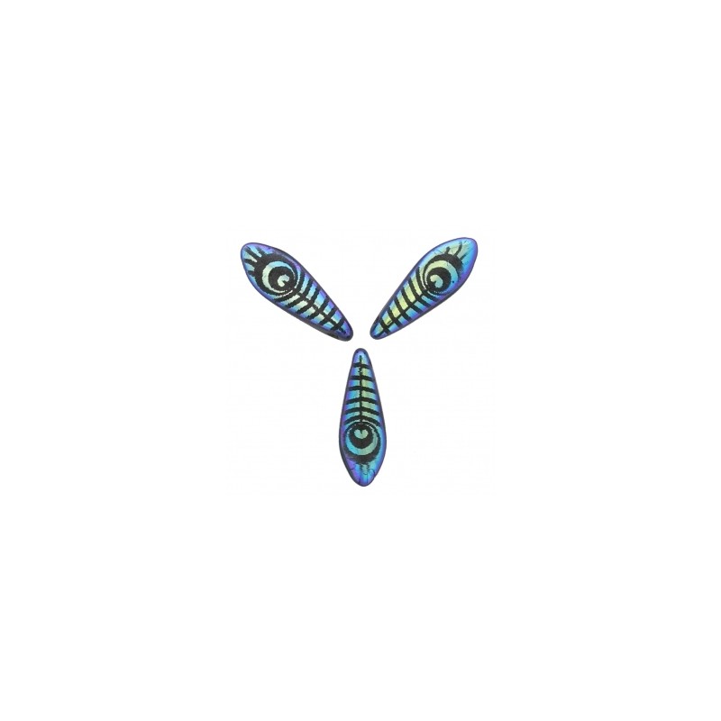 Dagger Beads 5x16mm Jet Laser Eye x 25ks Dagger Beads 5x16mm Jet Laser Eye x 25ks