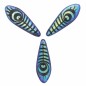 Dagger Beads 5x16mm Jet Laser Eye x 25ks