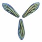 Dagger Beads 5x16mm Jet Laser Wing Mat x 25ks