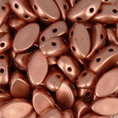 IrisDuo Beads 4x7mm Light Copper Mat x 25ks