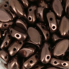 IrisDuo Beads 4x7mm Dark Bronze x 25ks