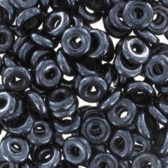 O-Bead 4mm Jet Hematite x 5g