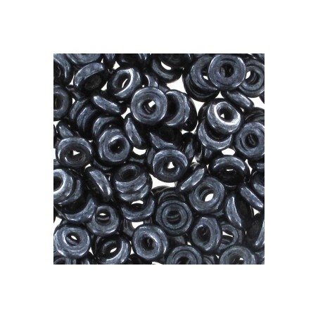 O-Bead 4mm Jet Hematite x 5g