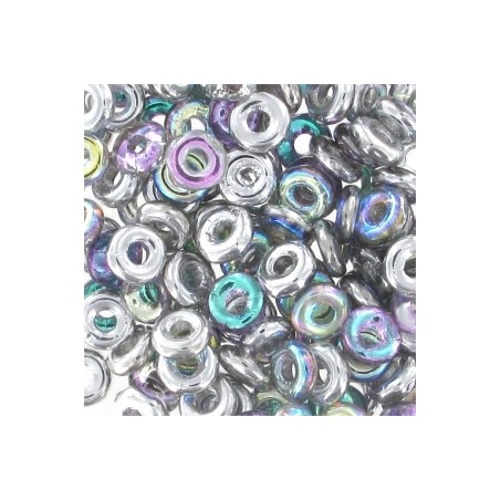 O-Bead 4mm Crystal Silver Rainbow x 5g
