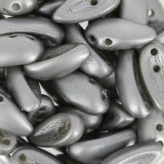 Chilli Beads 4x11mm Pastel Light Grey/Silver x 50ks