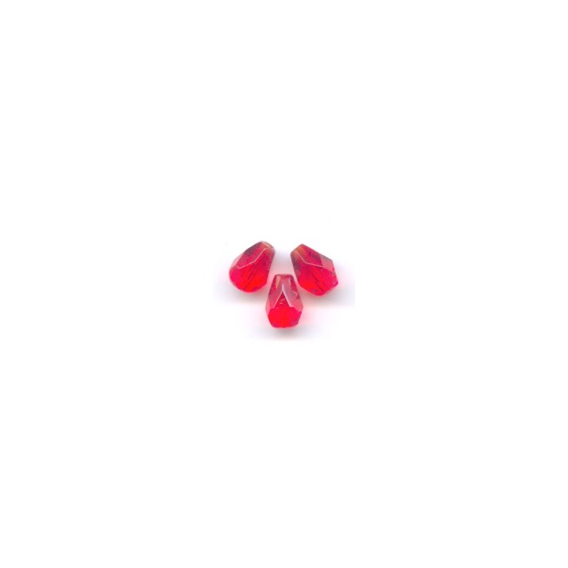 Fazetované slzy 7x5mm Light Siam x 25ks Fazetované slzy 7x5mm Light Siam x 25ks