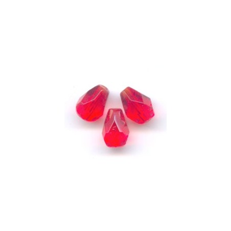Fazetované slzy 7x5mm Light Siam x 25ks