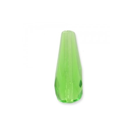 Fazetované slzy 20x9mm Green x 10ks
