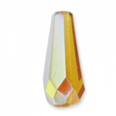 Fazetované slzy 20x9mm Topaz AB x 10ks