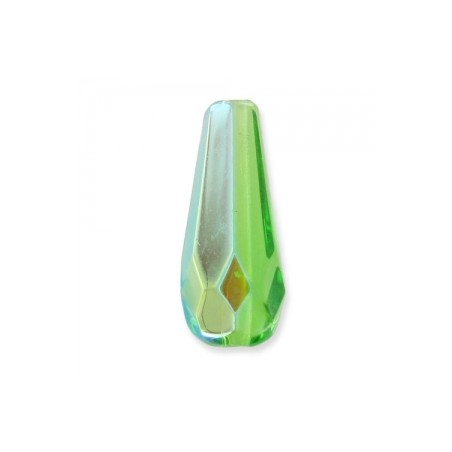 Fazetované slzy 20x9mm Green AB x 10ks