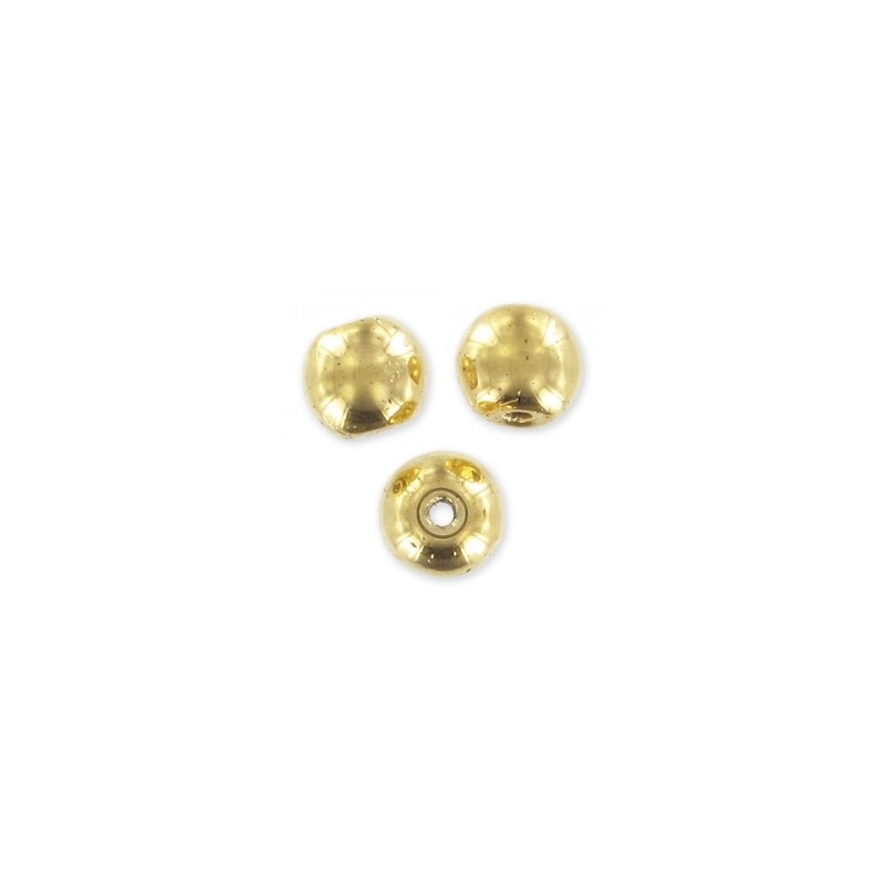 Sklenené korálky 2mm 24KT Gold Plated x 150ks
