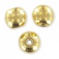 Sklenené korálky 2mm 24KT Gold Plated x 150ks