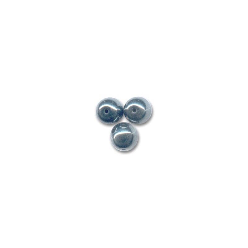 Sklenené korálky 4mm Jet Hematite x 50ks