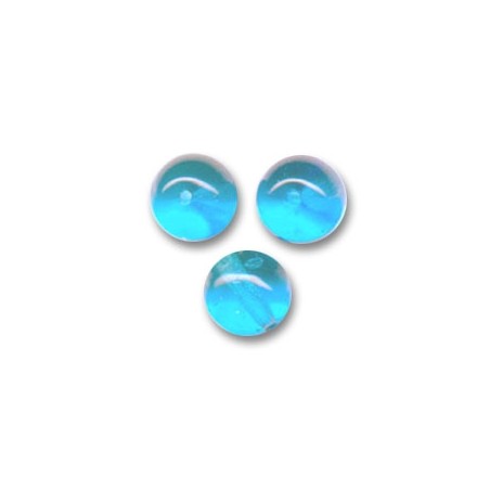Sklenené korálky 6mm Aquamarine x 25ks