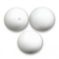 Sklenené korálky 10mm Opaque White x 10ks