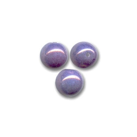 Sklenené korálky 10mm Opaque Luster Amethyst x 10ks