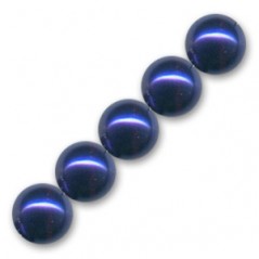Voskované perly 8mm Marine Blue x 25ks