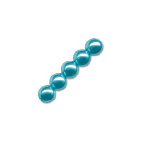 Voskované perly 8mm Dark Turquoise x 25ks