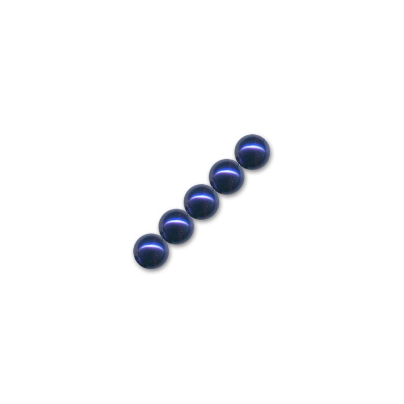 Voskované perly 10mm Marine Blue x 20ks