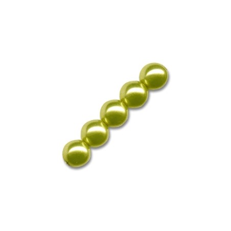 Voskované perly 10mm Olivine x 20ks