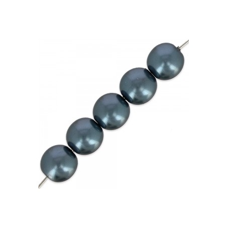 Voskované perly 6mm Dark Grey x 50ks