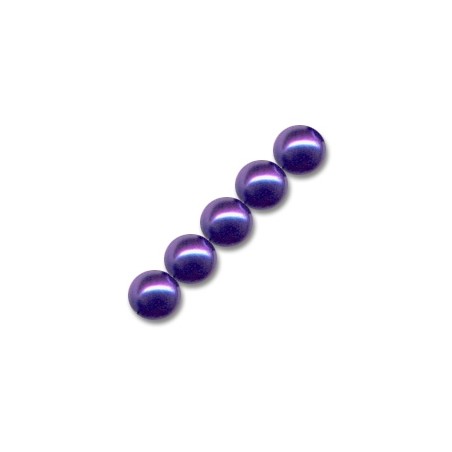Voskované perly 6mm Dark Purple x 50ks