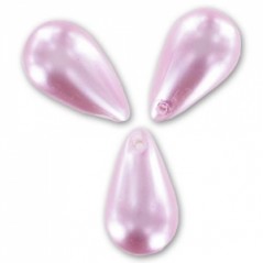 Voskované perly slzy 9x16mm Pink x 10ks