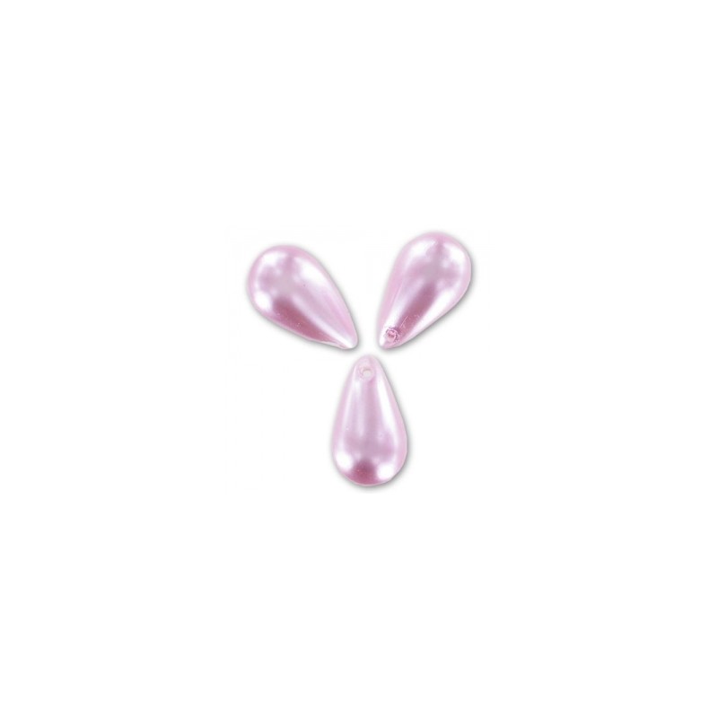 Voskované perly slzy 9x16mm Pink x 10ks
