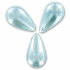 Voskované perly slzy 9x16mm Light Blue x 10ks