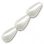Voskované perly slzy 16x9mm White x 10ks