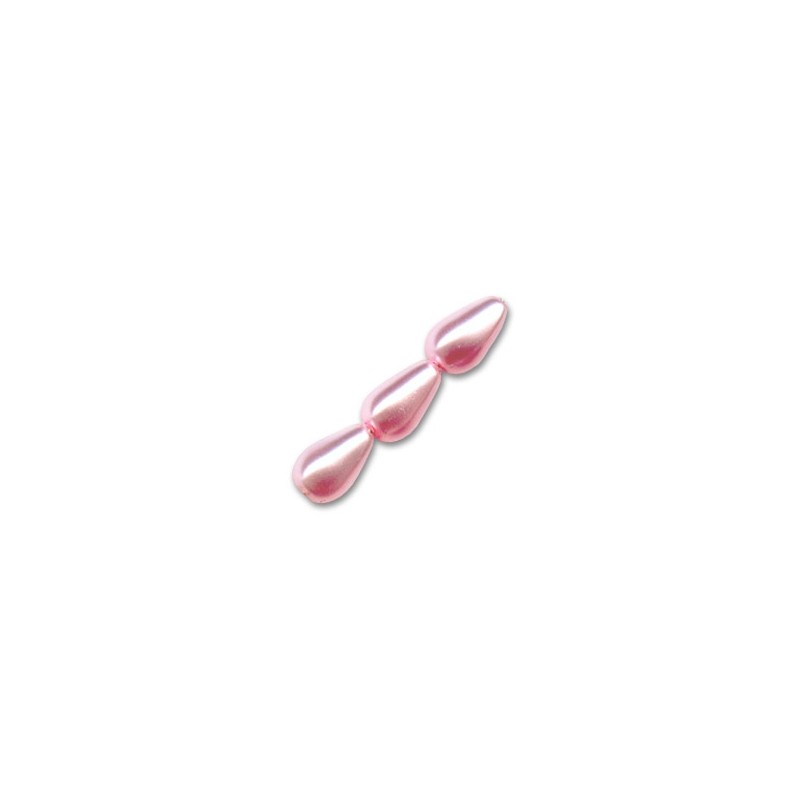 Voskované perly slzy 16x9mm Light Rose x 10ks