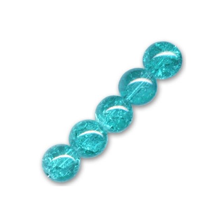 Praskačky korálky 6mm Aquamarine x 25ks