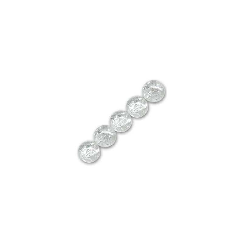 Praskačky korálky 8mm Crystal x 20ks