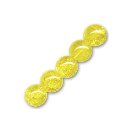 Praskačky korálky 8mm Yellow x 20ks