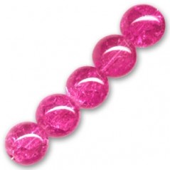 Praskačky korálky 12mm  Hot Pink x 5ks