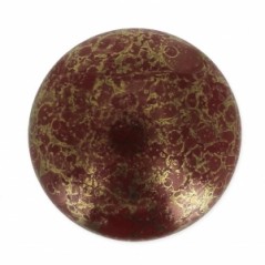 Sklenené kabošony Puca® 18mm Red Corail Luster Bronze x 1ks