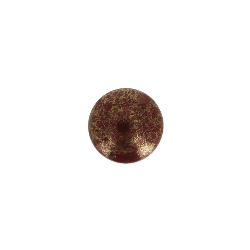 Sklenené kabošony Puca® 18mm Red Corail Luster Bronze x 1ks Sklenené kabošony Puca® 18mm Red Corail Luster Bronze x 1ks