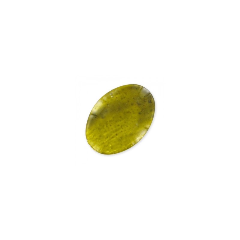 Trblietavý kabošon 25x18mm Khaki x 1ks