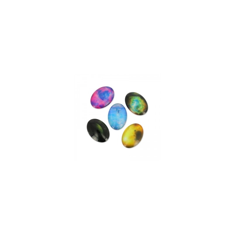 Sklelené kabošony 18x13mm Galaxy x 10ks Sklelené kabošony 18x13mm Galaxy x 10ks