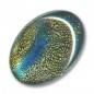 Dichroický kabošon 18x13mm Blue/Yellow/Jet x 1ks