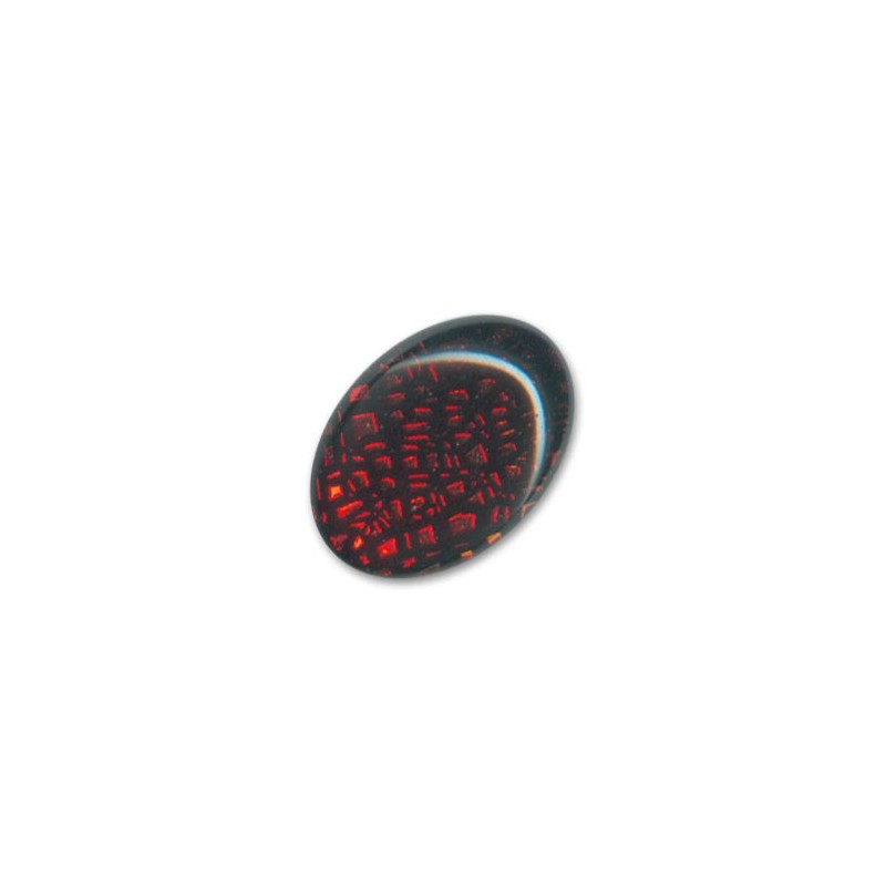 Dichroický kabošon 18x13mm Spangles/Jet x 1ks