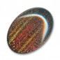 Dichroický kabošon 18x13mm Copper/Jet x 1ks