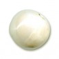 Keramická korálka 8mm Iridescent Cream x 1ks
