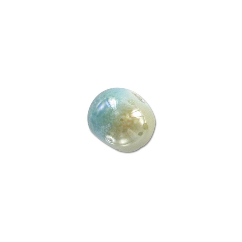 Keramická korálka 8mm Iridescent Oasis Green x 1ks