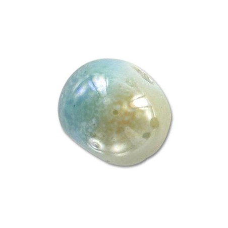 Keramická korálka 8mm Iridescent Oasis Green x 1ks