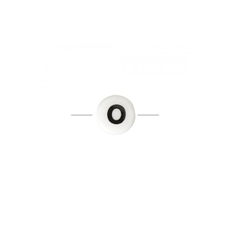 Keramické písmenká 8mm "O" x 1ks